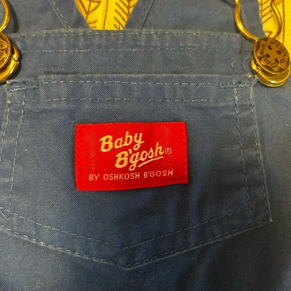 Vintage OshKosh B'gosh Blue Baby Overalls 12 months - Picture 4 of 4